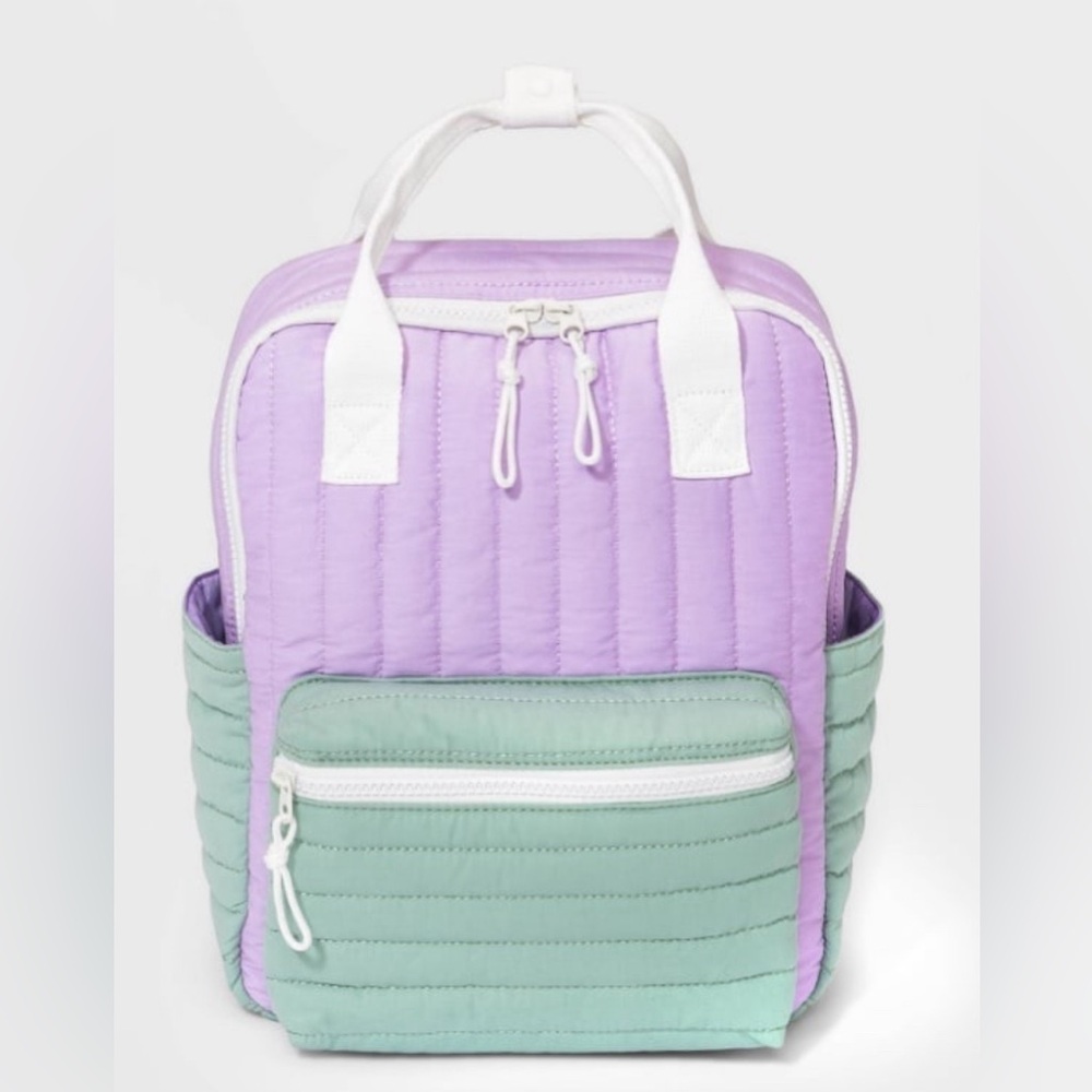 Vibrant Purple and blue cat and Jack kids backpack
